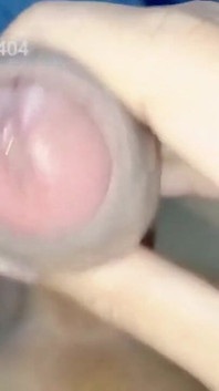 젊은 아시아 언컷 자지 사정
