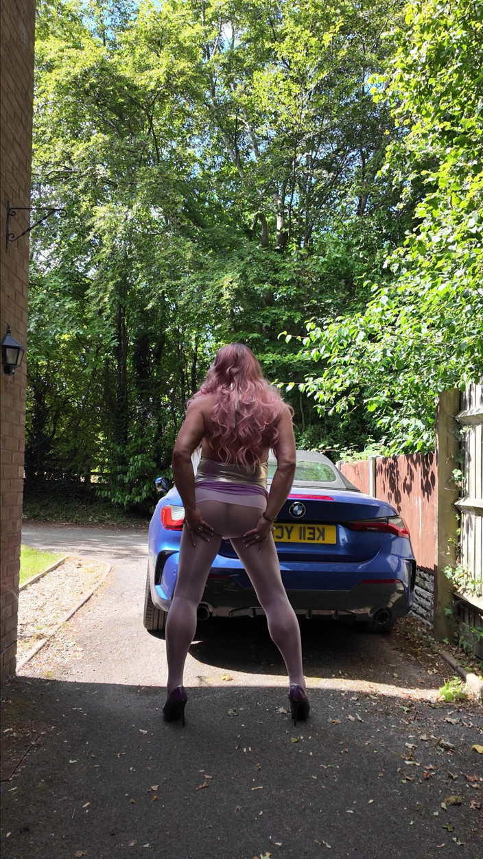 Kelly CD 2022: 穿着我的丁香无缝连裤袜和高跟鞋的性感 Crossdresser Kellycd2022