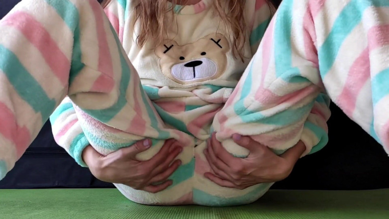 hotiMary: Skinny Teen in Pajama Masturbate Small Tits and Horny Pussy...
