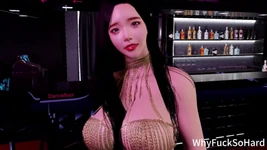 3D mogen MILF strippa har en hardcore sex med stor kuk i baren
