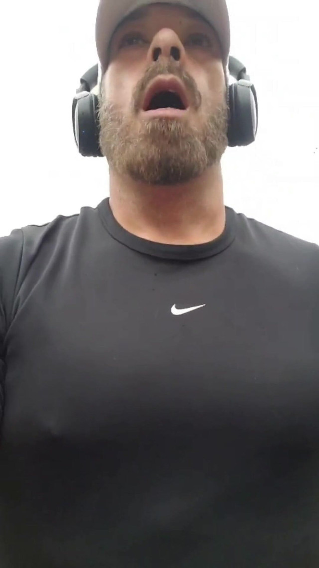 Showing off My Big Bulge on the Street (Alpha beto cashmaster)