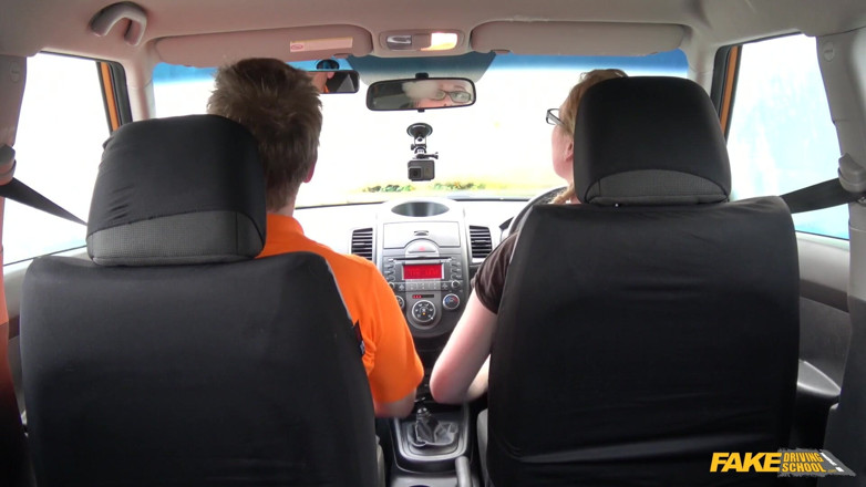 Fake Driving School: Fake Driving School - Naughty Student Satine Spark Blows Instructor for...