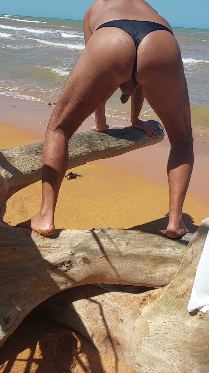 Ladysilvas: Ladysilva Crossdress on the Beach in Panties What a Hot...