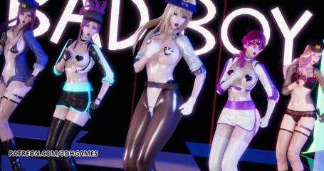 3D-Hentai Games: Red Velvet - Zły chłopiec strip dance, Ahri, Akali, Kaisa, Evelynn,...