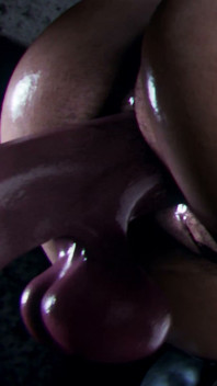 Ada wong scopa estremo con un grande dildo la macchina del sesso anale con gemiti - animazione 3D