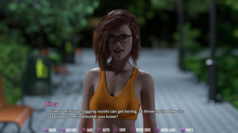 LustSaga: College Kings 139 - Riley'nin parkta gizli ay ışığı elle muamelesi