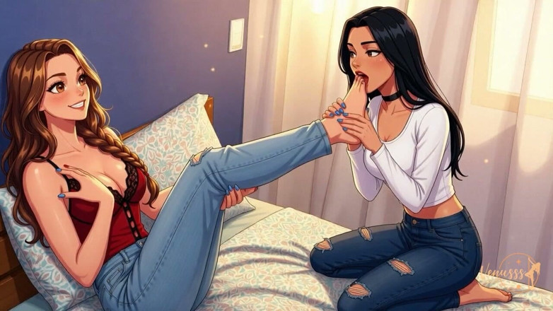 Venusss fetish: Venus and Carol Licking Each Other's Feet