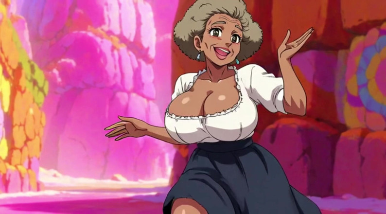 Huge Boobs: Big Boob Grans dansande animering