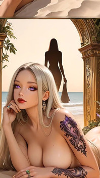 백금 바이올렛 머리를 가진 매혹적인 브라질의 미녀는 당신을 충격에 빠구리게 할 것입니다.