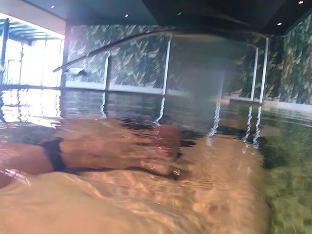 Awesome Underwater Wanking in a Real Thermal Pool: Unfortunately, I Almost Got Caught (Funny boy Ger)