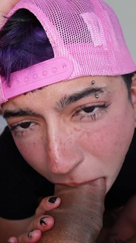 Trans Boy Rocki Takes Huge Cock in Tight Ass Til Creampie