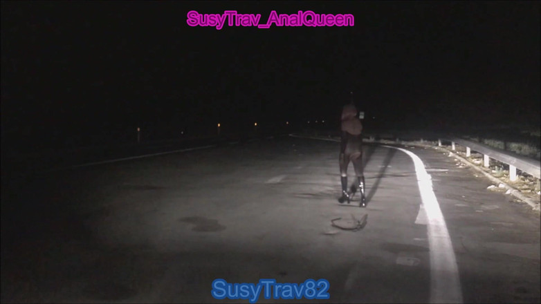 SusyTrav_AnalQueen: Outdoor Catsuit Naked Slutwalk