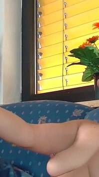 Young Sexy Blonde with Nipple Piercings Sucks a Big Mature Cock