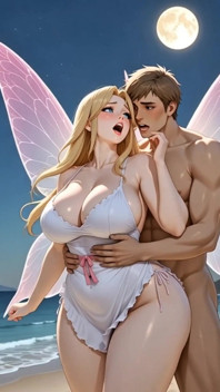 Awek montel hentai Fairy dikongkek mentah di Pantai Moonlit - Creampie Madness!