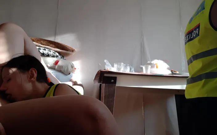 Lesbian-illusion: Hot Police Lesbian Threesome