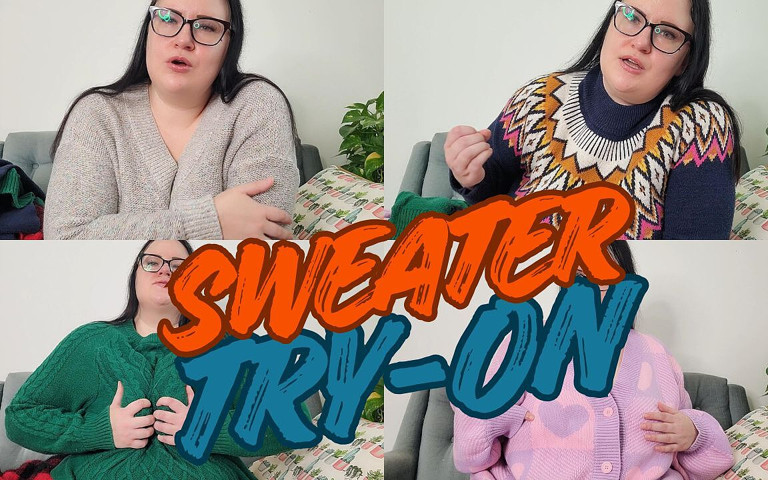 Sweater Fetish Try on (Katy Churchill)