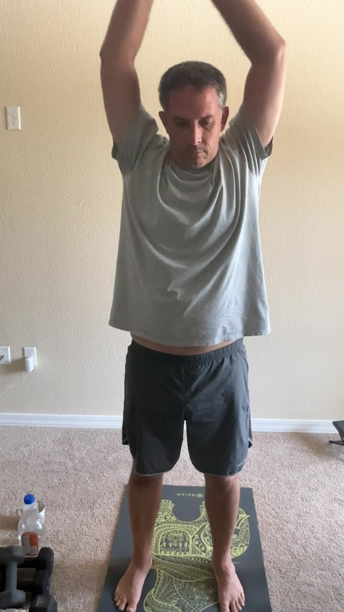 Duke Silver: Stretching and lifting weights