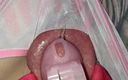 Kinky Princess: Tiny Cock Locked in Chastity and Dripping Wet Panties