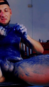 Blueman przychodzi i orgazm