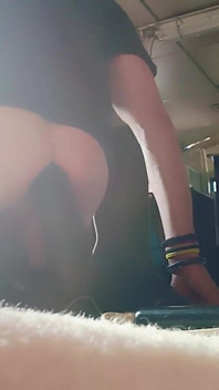 A Handsome Young Man Opens His Ass in a Warehouse.