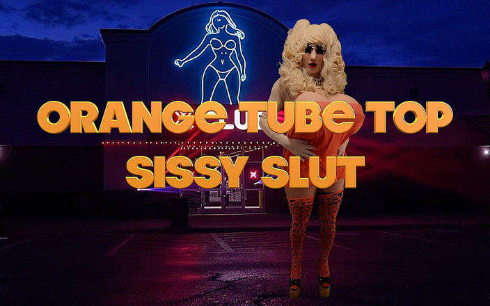 Juggsy-Ho-Doll: Orange Tube Top Sissy děvka