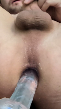 Black Nylon Anal Gaping - Intense Dildo Stretching & Moaning