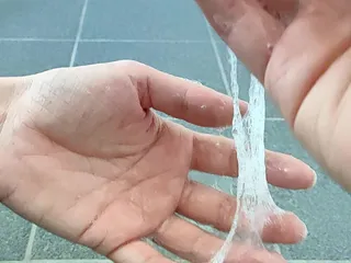 Spit play with fingers