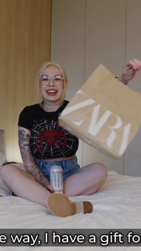 Alt Girl Step Mom with Massive Tits Uses the Spider Shirt as Bait Then Takes a Creampie on the Only Bed