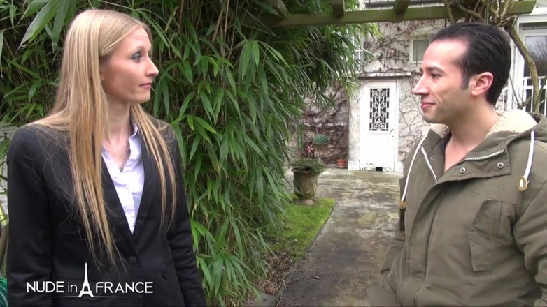 Nude in France: Gorgeous blonde with beautiful long hair gets banged by her...