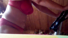 Hot-Pussy66: Červené spodní prádlo pro sport