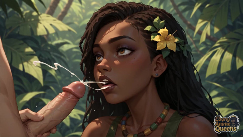 Ebony Anime Queens: Dewi gelap yang sizzling menghisap hutan - frolicsome xxx!