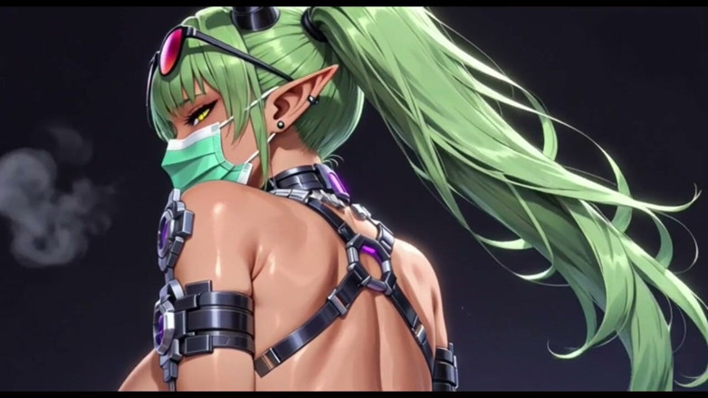 Hot girl dancing: Super Ninja Demon Cyberpunk Ass Show, Ai Animation