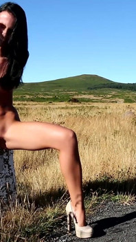 Sapphira Peeing in Front of the Camera