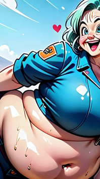 Bulma Fanart inspirovaná bbw digital art set