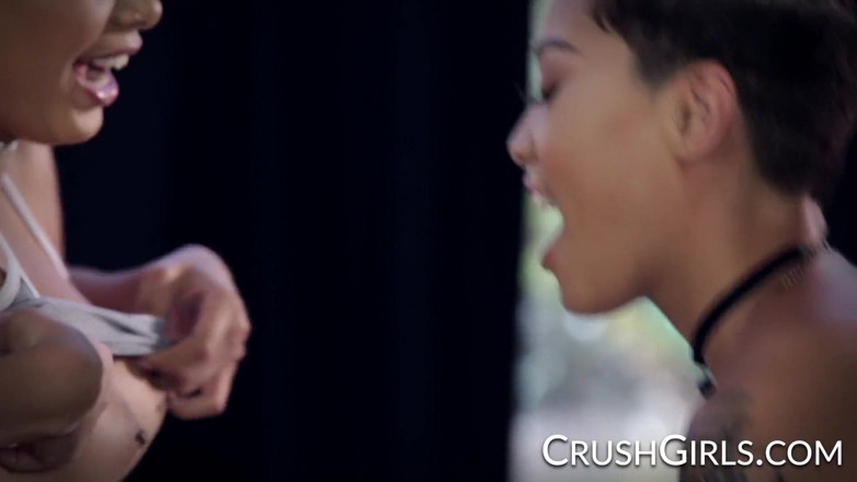 Crush Girls: Crush Girls - Honey Gold catches her stepsister Aaliyah Hadid masturbating