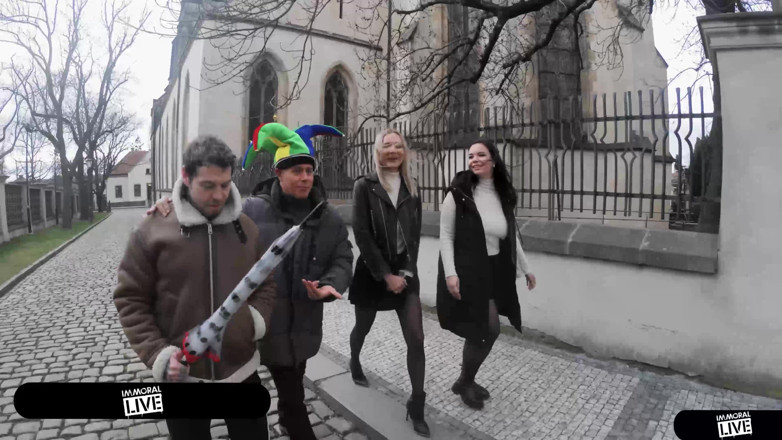 Immoral Live: Fools Gangbang Enormous Ass &amp; Giant Boobs Princesses From Prague Castle...