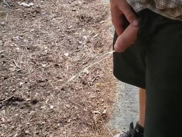 Boy Peeing Outside Cabin (Russie good boy)