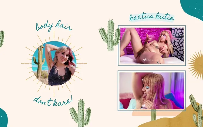 Kactus kutie: Hairy Horny Glass Dildo Masturbation