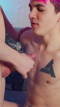 Cameră web cuplu twink Matty și Aiden Suge pule în live show