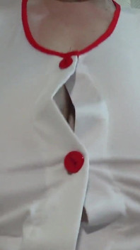 Gorgeous Big Boobs of a Nurse in Front of My Eyes Close-up. Old MILF Saggy Tits.