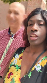 Queen Dreka Taking River on a Walk on His Lunch Break at His Corporate Job