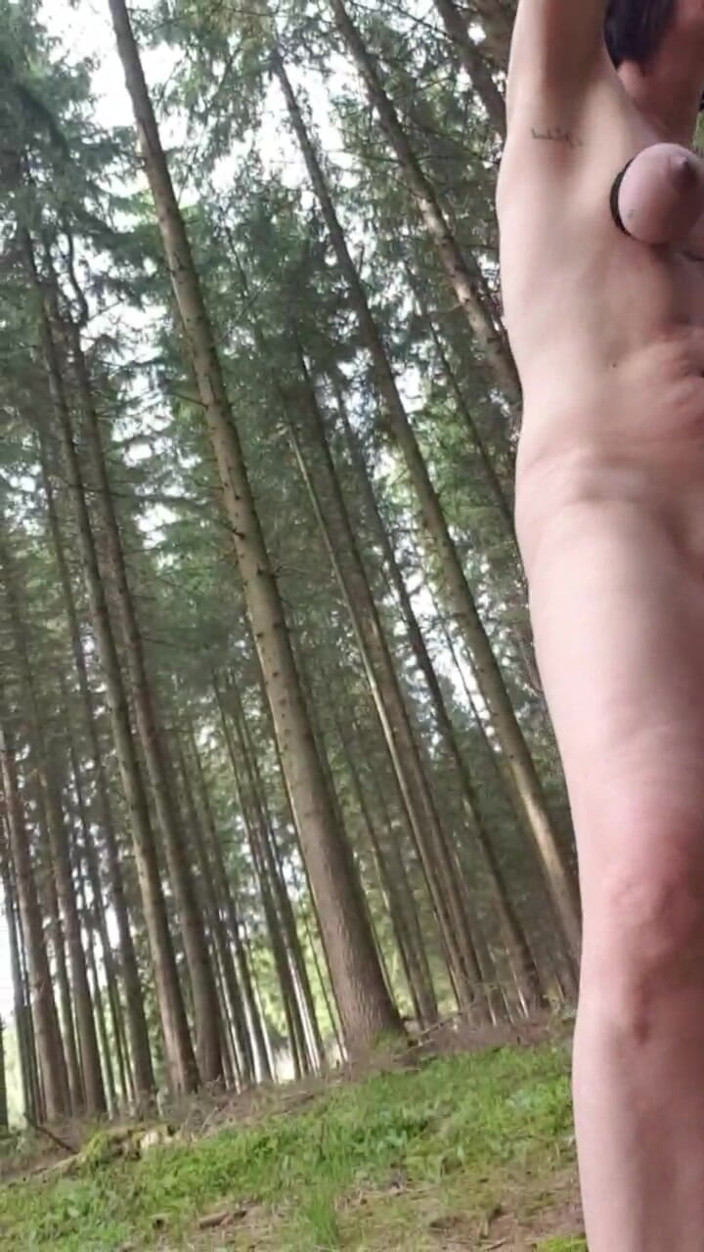 JulieEroticDress: Julie Strips Naked on the Side of the Road and...