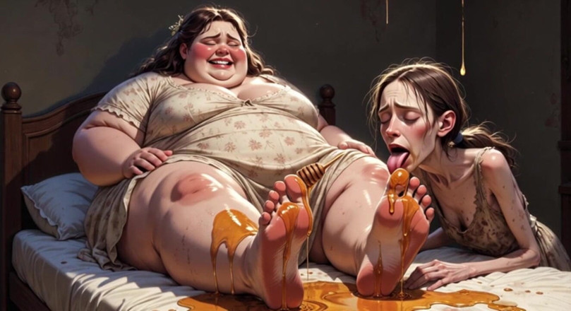 YOUR BEST FANTASY: Gorda ssbbw humilhante magrinha com seus pés grandes