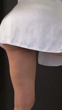 Insane White Satin Tease Turns Into Fart Hell
