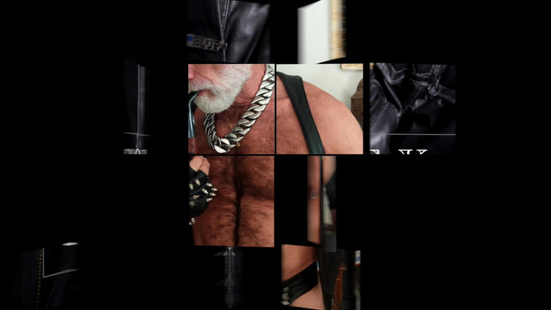 MusclesCigarsFFPig: Manoplas de cuero tachonadas y suspensorio