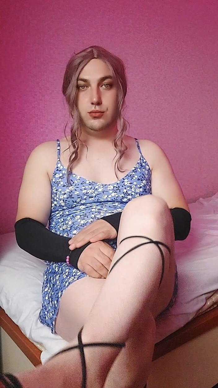 Kitty_Cross: Velký zadek Femboy amatérská modelka Sissy Crossdresser Sexy oblečení velký...