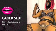 Joanna CD: Pelacur banci alim yang dikurung menggoda dan mencambuk bdsm