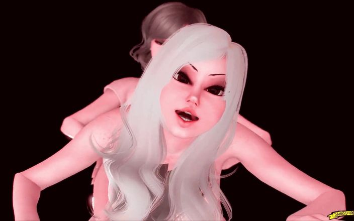 Gameslooper Sex Futanation: Blondynki i szokujący seks (część 7) zremasterowane - Animacja Futa