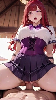 Tropická pláž Gazdína zrzka Sailor Uniform Kráska Svádění kouření zezadu Masivní krémový zadek