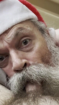 Grandpa Santa Bear Worships Cock